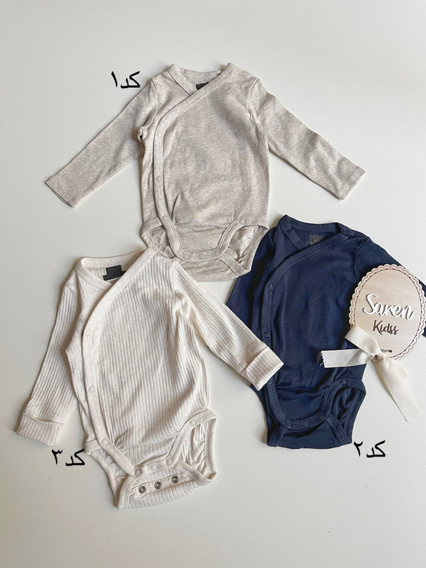 بادی نوزادی یقه دراپه وارداتی برندh&m
