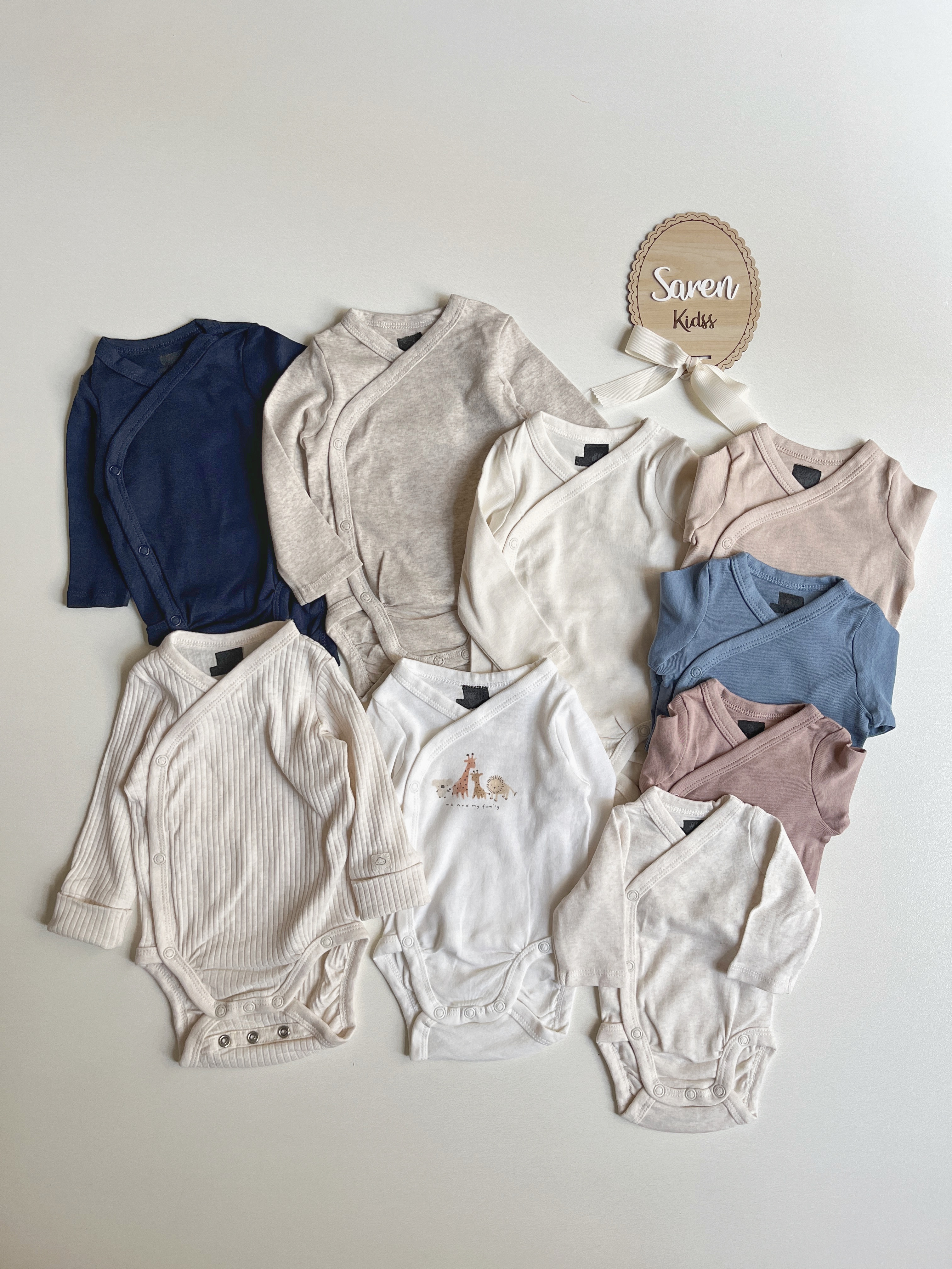 بادی نوزادی یقه دراپه وارداتی برندh&m