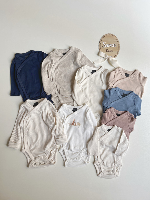بادی نوزادی یقه دراپه وارداتی برندh&m