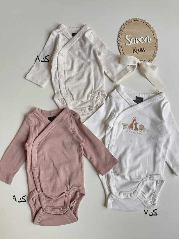 بادی نوزادی یقه دراپه وارداتی برندh&m
