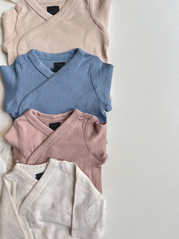 بادی نوزادی یقه دراپه وارداتی برندh&m