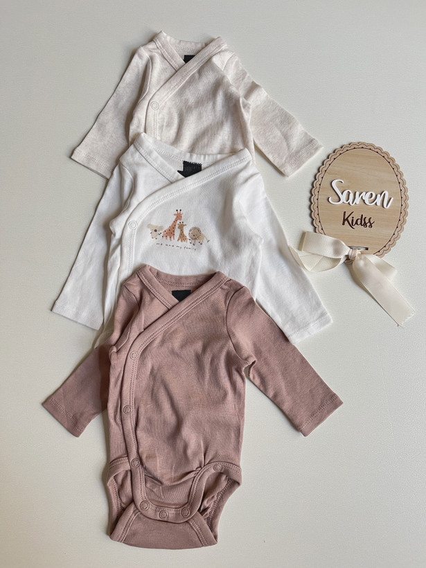 بادی نوزادی یقه دراپه وارداتی برندh&m